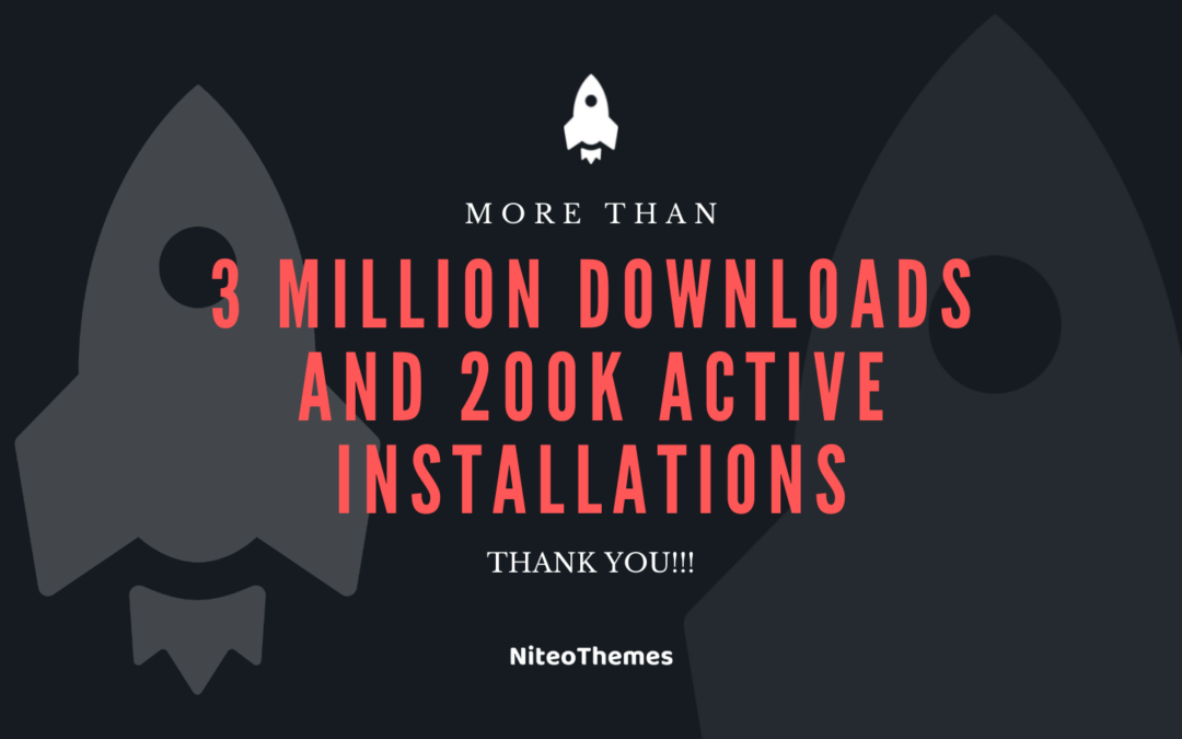 3 Million downloads and 200k active installations