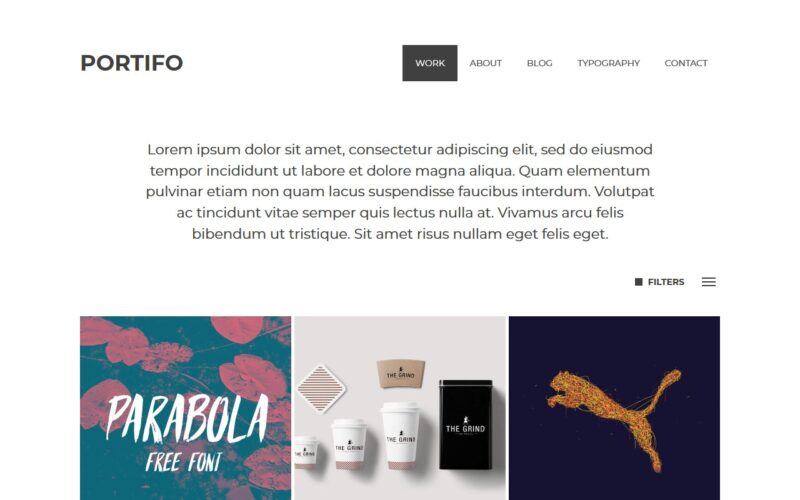 Portifo – WordPress theme